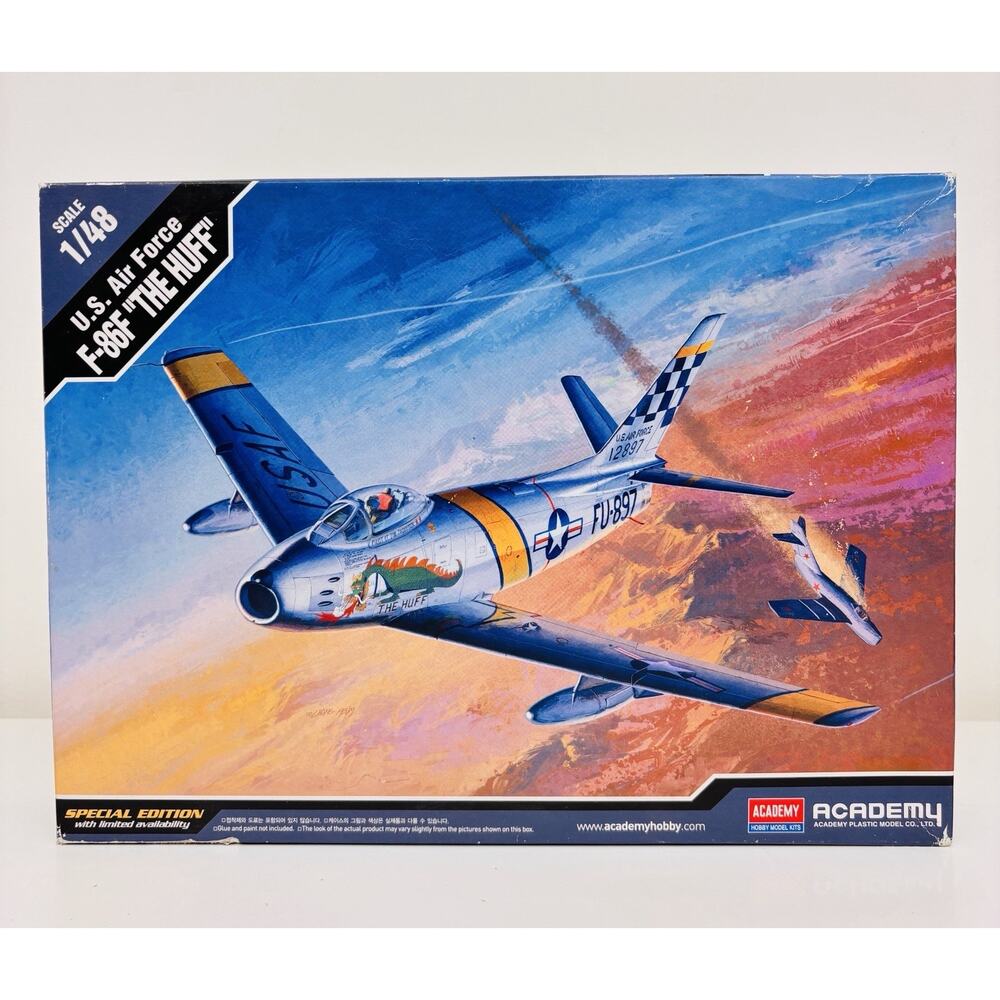 Academy USAF F-86F "The Huff" 1:48 Plastic Model Kit 12234 New Open Box